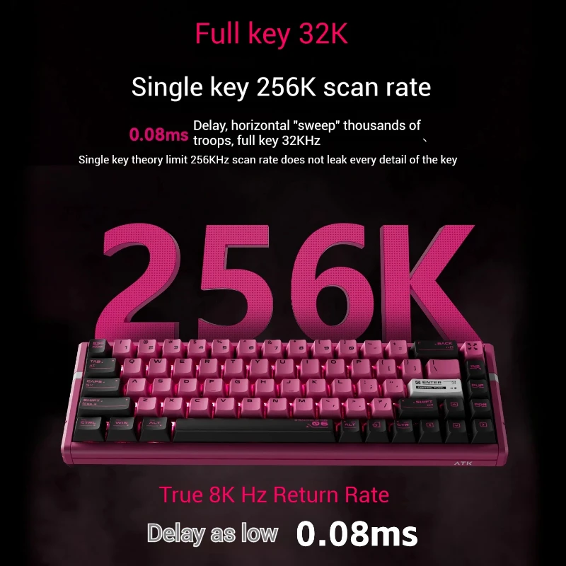 ATK RS6 Magnetic Axis Mechanical Keyboard 0.005RT High Customized Competitive Single-mode Aluminum Alloy Keyboard 0.08ms Delay