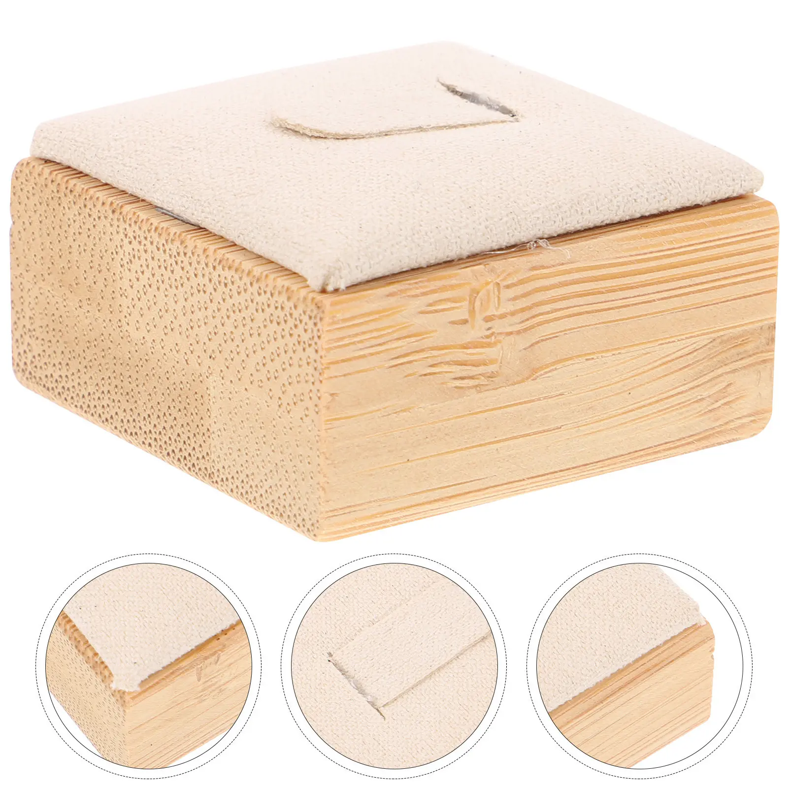 Bamboo Ring Holder Small Size Simple Color Bamboo Rings Display Organizer for Vanity Dresser Jewelry Storage Holder for Home