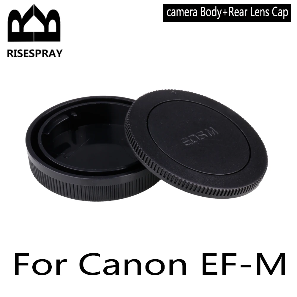 Camera Front Body Cap + Rear Lens Cap replace R-F-4 for Canon EOS M EOSM M2 M3 M5 M6 Mark II M10 M50 M100 M200 and EF-M Lenses