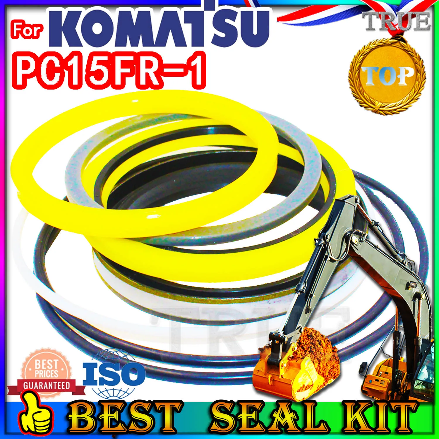 For KOMATSU PC15FR-1 Oil Seal Repair Kit Boom Arm Bucket Excavator Hydraulic Cylinder PC15FR 1 FKM High Suppliers Manufacturers