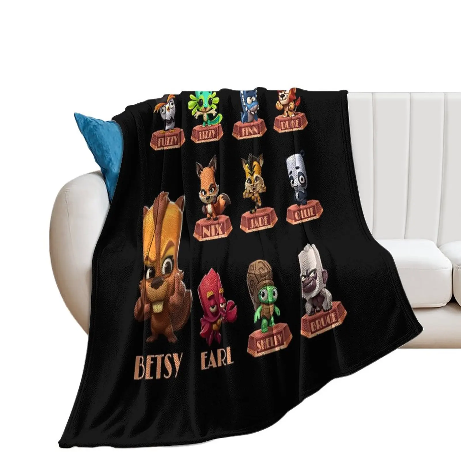 Mens My Favorite Zooba Battle Arena Royale Characters N 01 Zoo Gifts For Fan Throw Blanket Sofa Quilt Soft Tourist Blankets