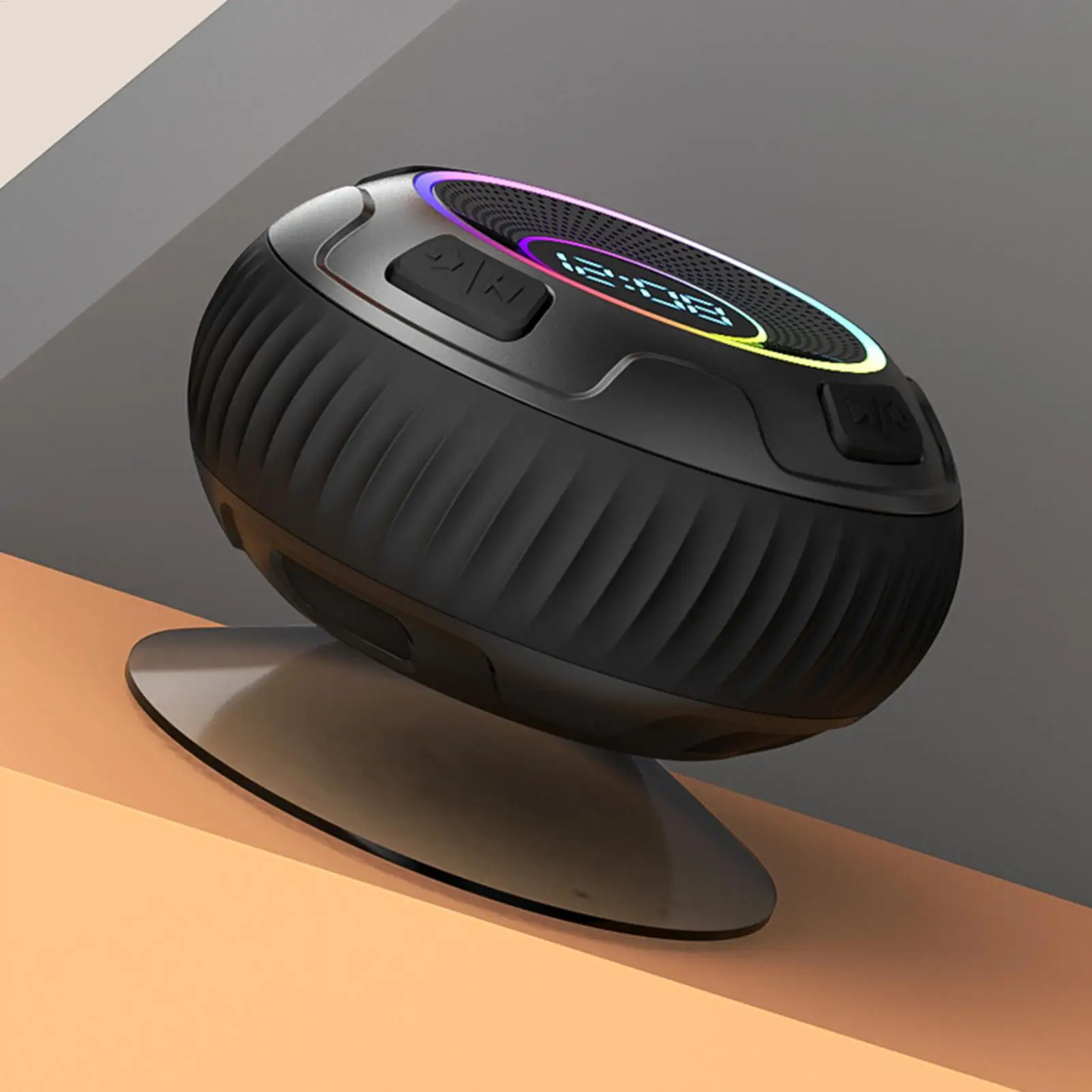 

Портативный беспроводной динамик, водонепроницаемый аудиоплеер с RGB-подсветкой, водонепроницаемый динамик для душа для любителей музыки, искателей приключений на открытом воздухе