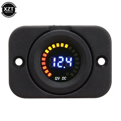 12V Car Voltage Monitor Voltmeter Waterproof LED Digital Display Volt Meter for Car Motorcycle Sedan SUV Truck Boat Marine RV