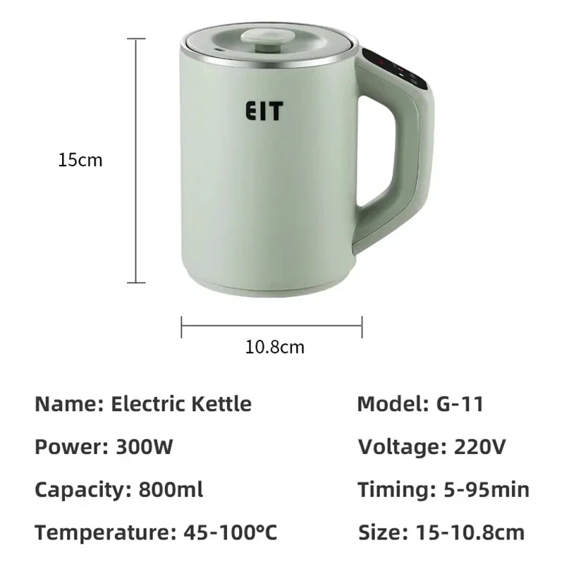 800ml inteligentny elektryczny czajnik wielofunkcyjny garnek zdrowia przenośny termiczny dzbanek elektryczny do duszenia kubek na zupę kubka 220V