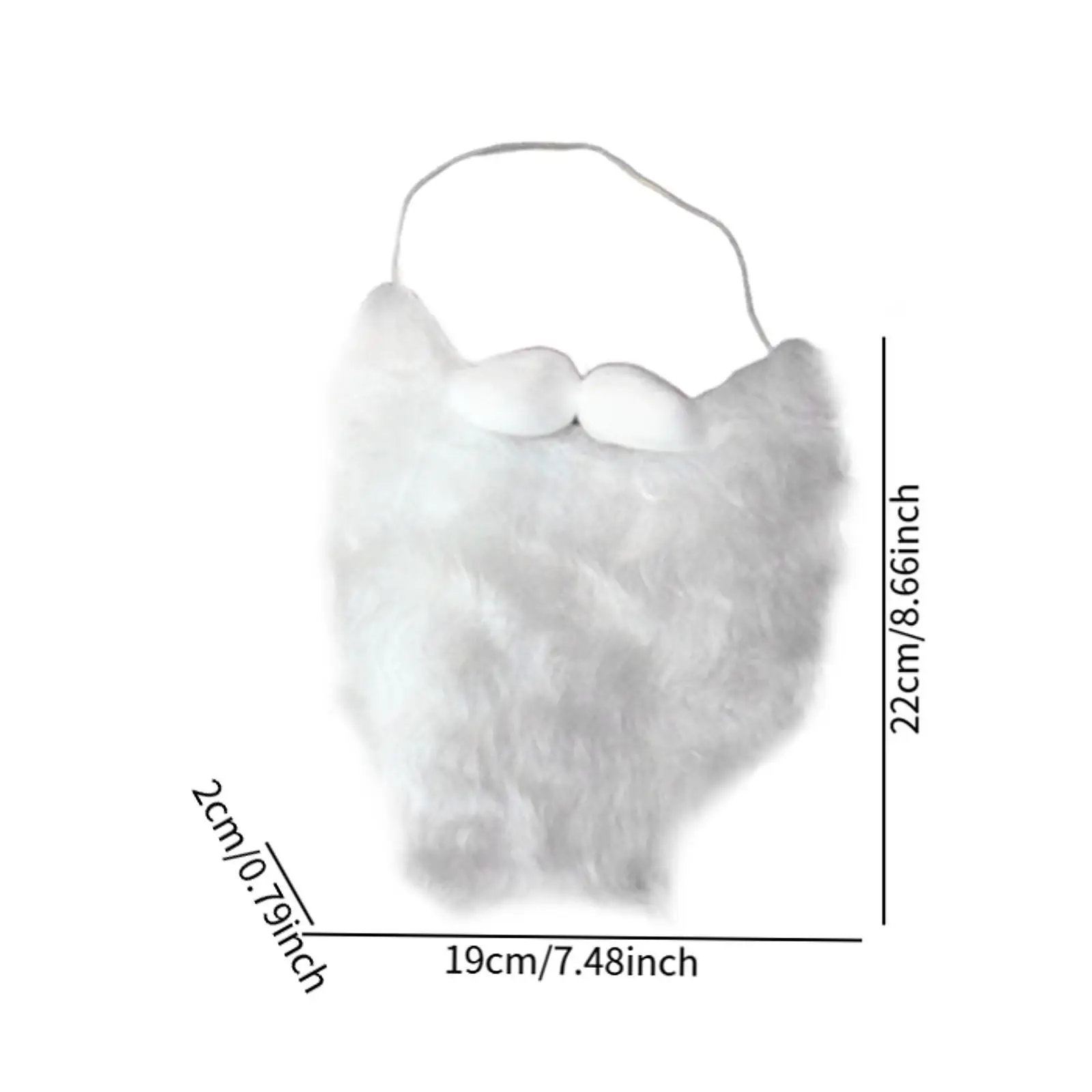 Juego de peluca y barba blanca de Papá Noel, disfraz de barba para fiestas navideñas, accesorio de mago para niños y adultos