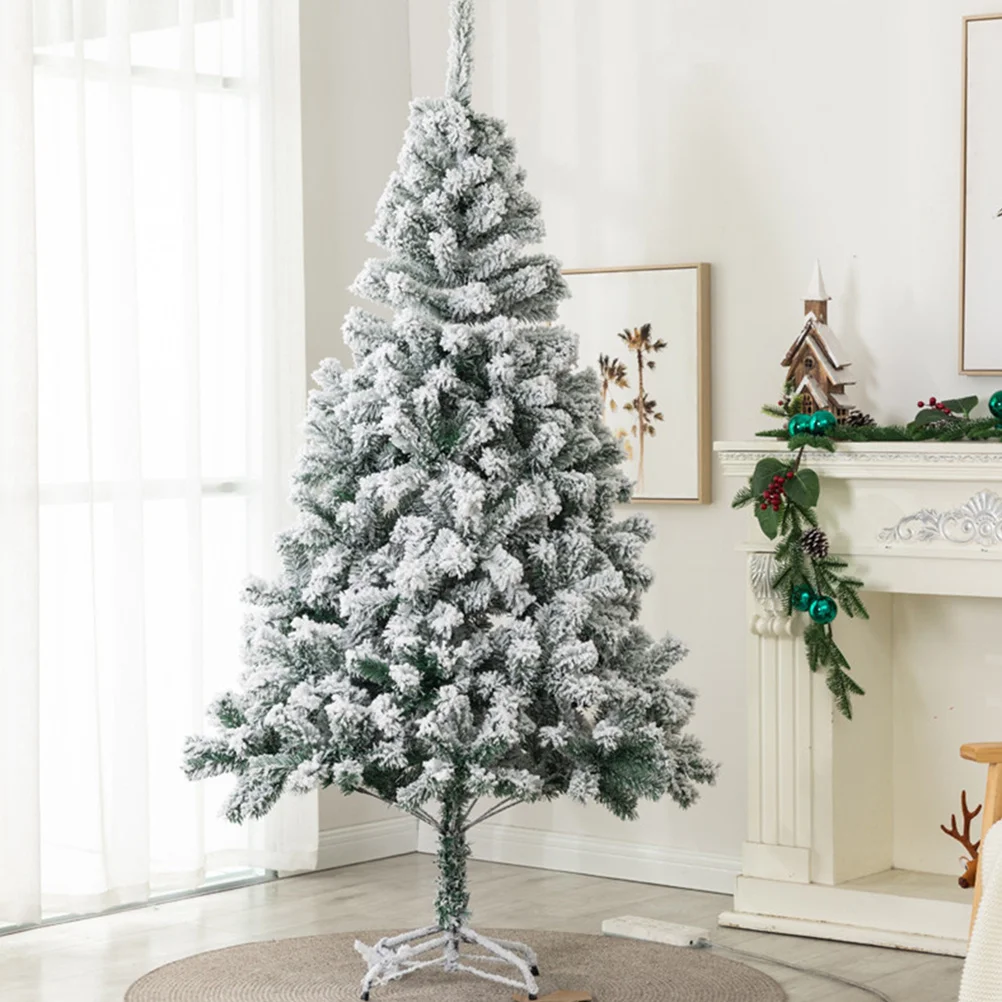 

60cm Xmas Tree Adornment White Flocking Snowflake Christmas Tree for Festival Home Decor Holiday Party Decoration
