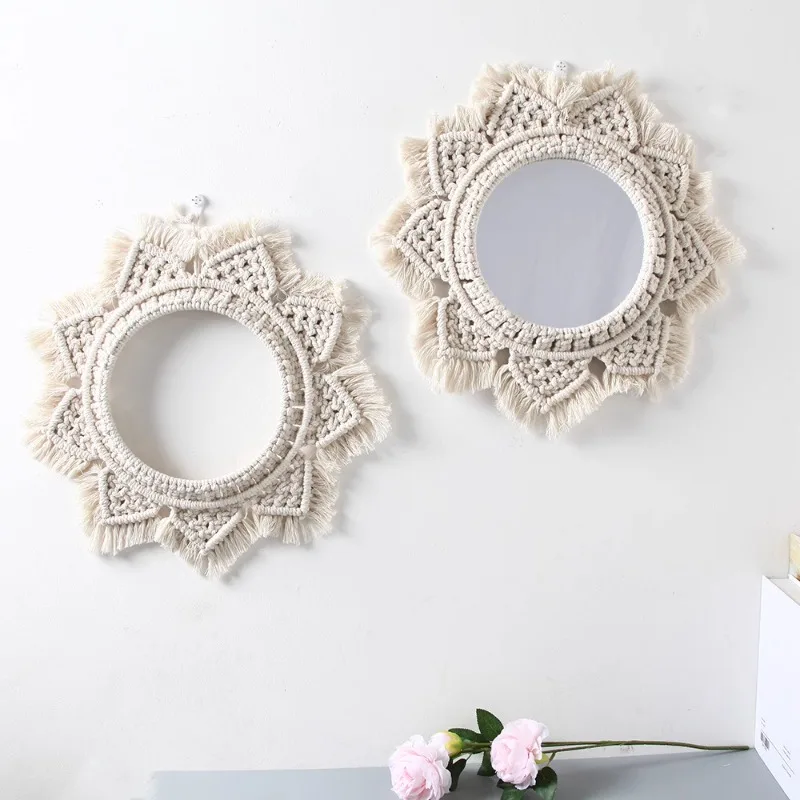 مرآة تزيين فاخرة خفيفة، مرايا زخرفية بسيطة وحديثة، مرآة مكياج أنيقة مصممة Espejo Decorativo لتزيين المنزل