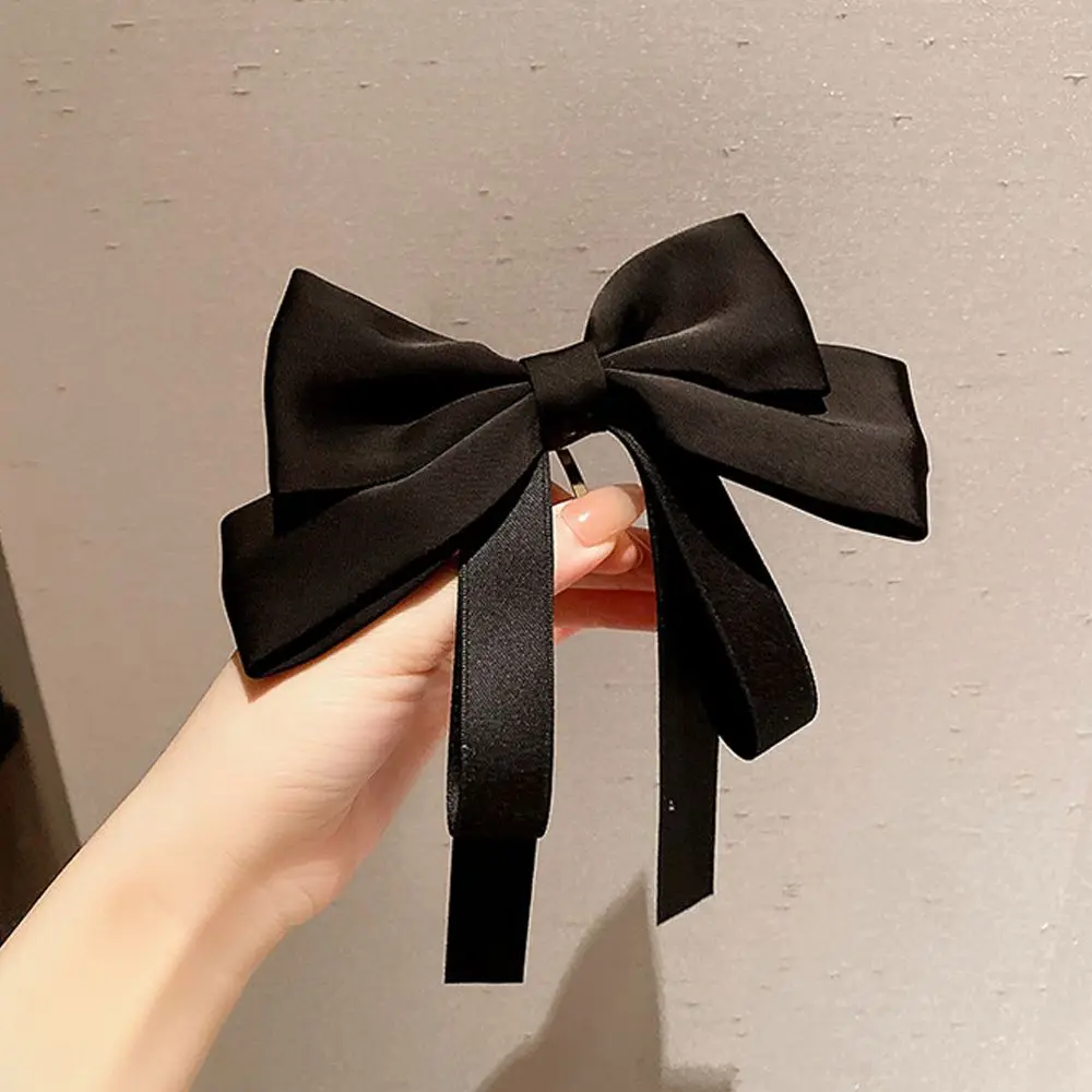 

Headwear Sweet Bow Hair Hook Satin Tassel Hairpins Ponytail Holder Buckle Women Hair Clips Korean Barrettes