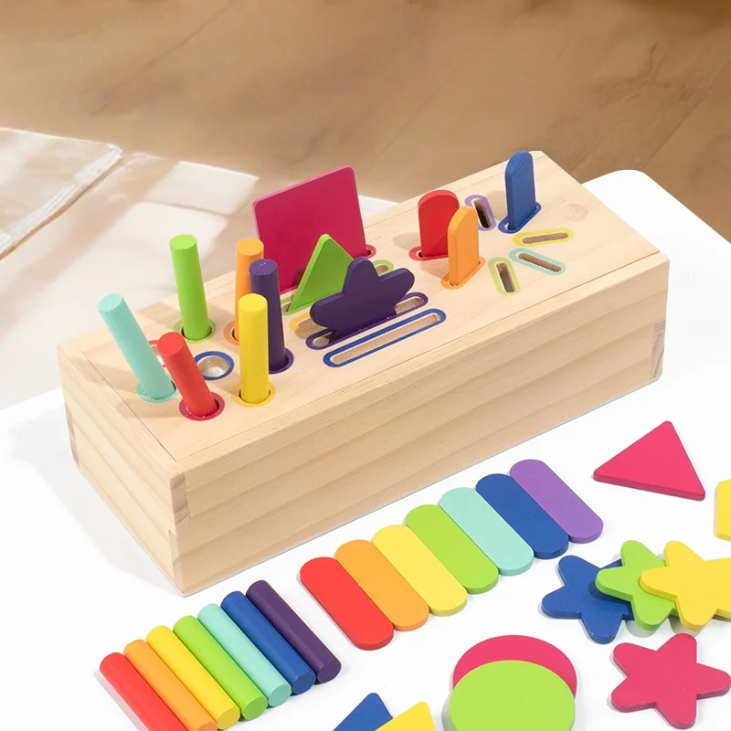 Jouets en bois à assortir Montessori, bâtonnets de tri de couleurs, jouet d'équilibre, motricité fine, apprentissage des mathématiques, éducatif pour enfants