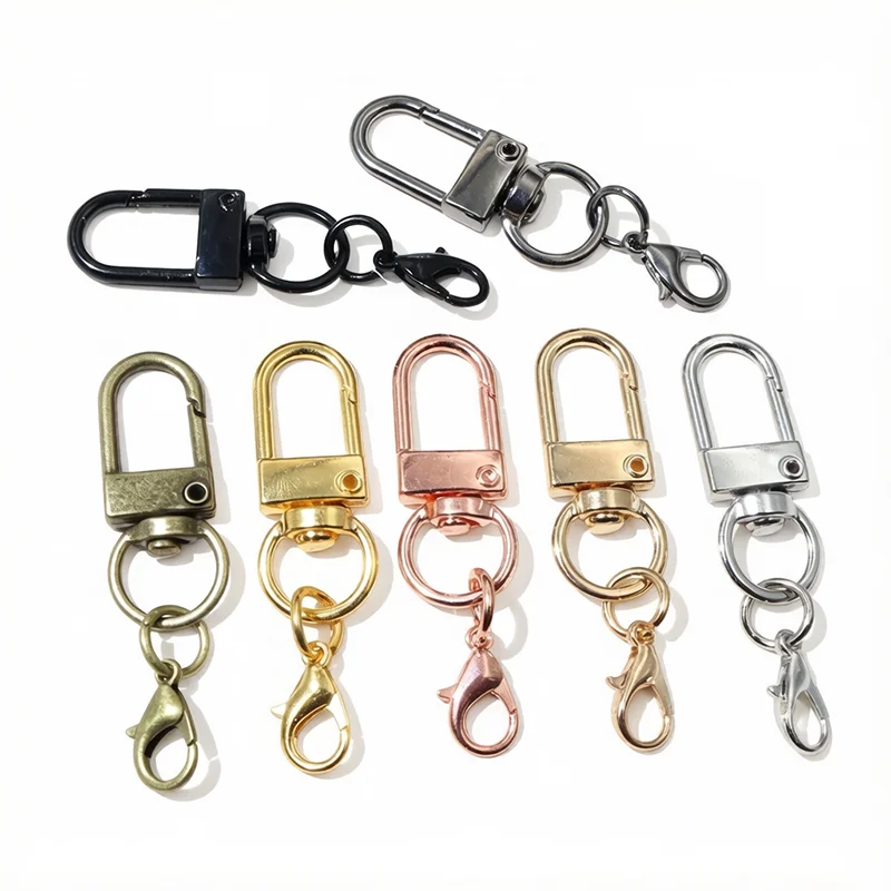 10pcs métal alliage Snap homard fermoir crochets boucle connecteur pour bricolage porte-clés sacs pendentifs artisanat fabrication de bijoux accessoires