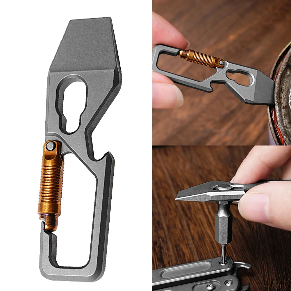 Mini Carabiner Portable Bottle Opener Multi Functional Pry Bar Keychain Pendant Camping Hiking For Express Delivery Tools