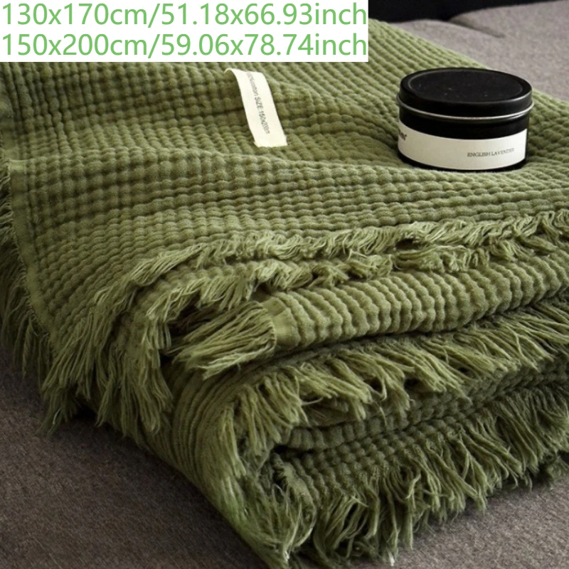 

Large Throw Blankets Made of 100% Cotton Muslin for Adults, Featuring a Breathable And Lightweight 4-Layer Design,For Travel