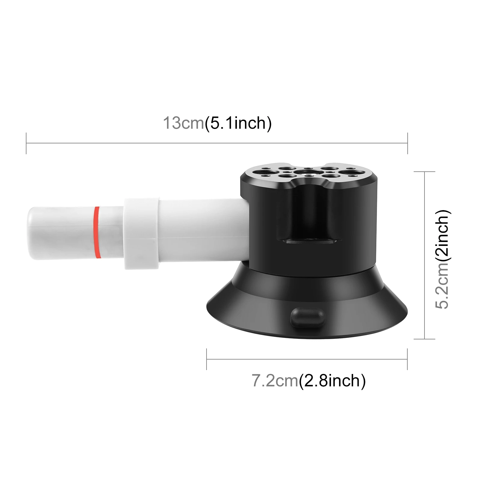 PULUZ 3 inch Car Single Pump Suction Cup Aluminum Alloy Mount with 1/4 3/8 Screw Hole for Gopro/ Insta360/ DJI and Other Cameras