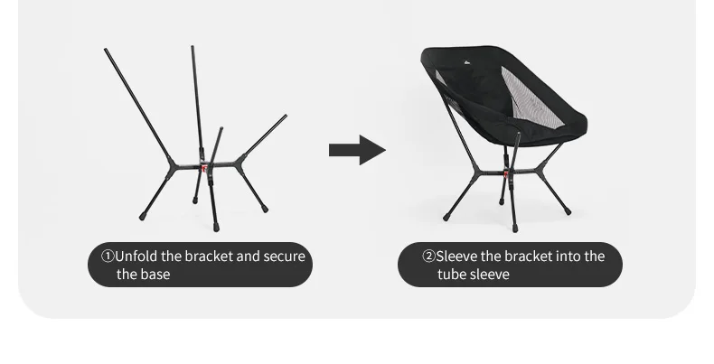 Naturehike 2025 YL01 Ultraleichter, automatischer Klappstuhl mit Schnellverschluss, tragbarer Outdoor-Camping-Strandstuhl, hält 150 kg stand – Detail 31