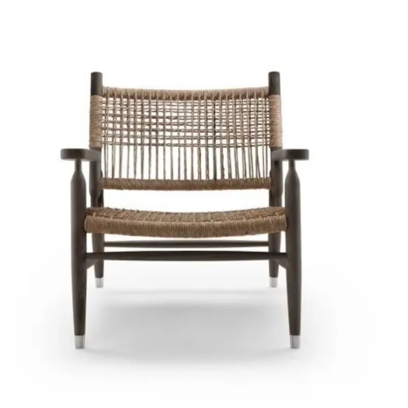 New Arrival Modern Outdoor Garden Living Room Furniture Rattan Webbing Accent Longe Chair Leisure Recliner Lounge Chair