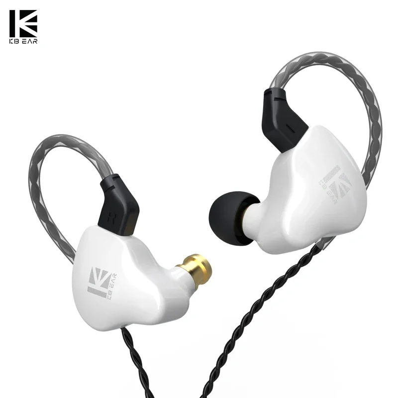 KBEAR KS1 Динамические наушники-вкладыши с двойной магнитной схемой и микрофоном для игр и музыки Съемные кабельные мониторы ...
