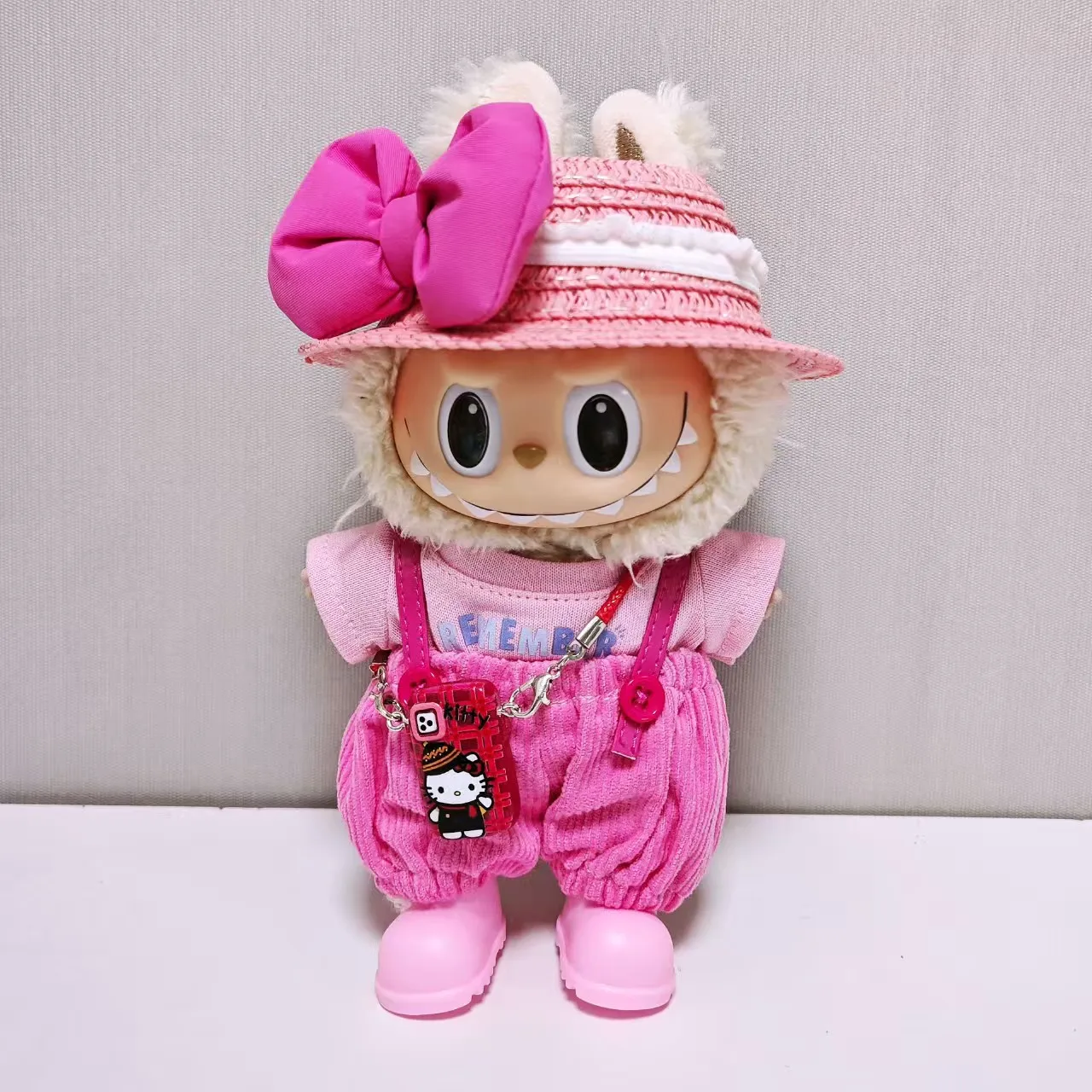 

For Labubu High-quality Kids' Clothing 15cm - 17cm Lychee Berry Overalls Set Labubu Universal Clothing