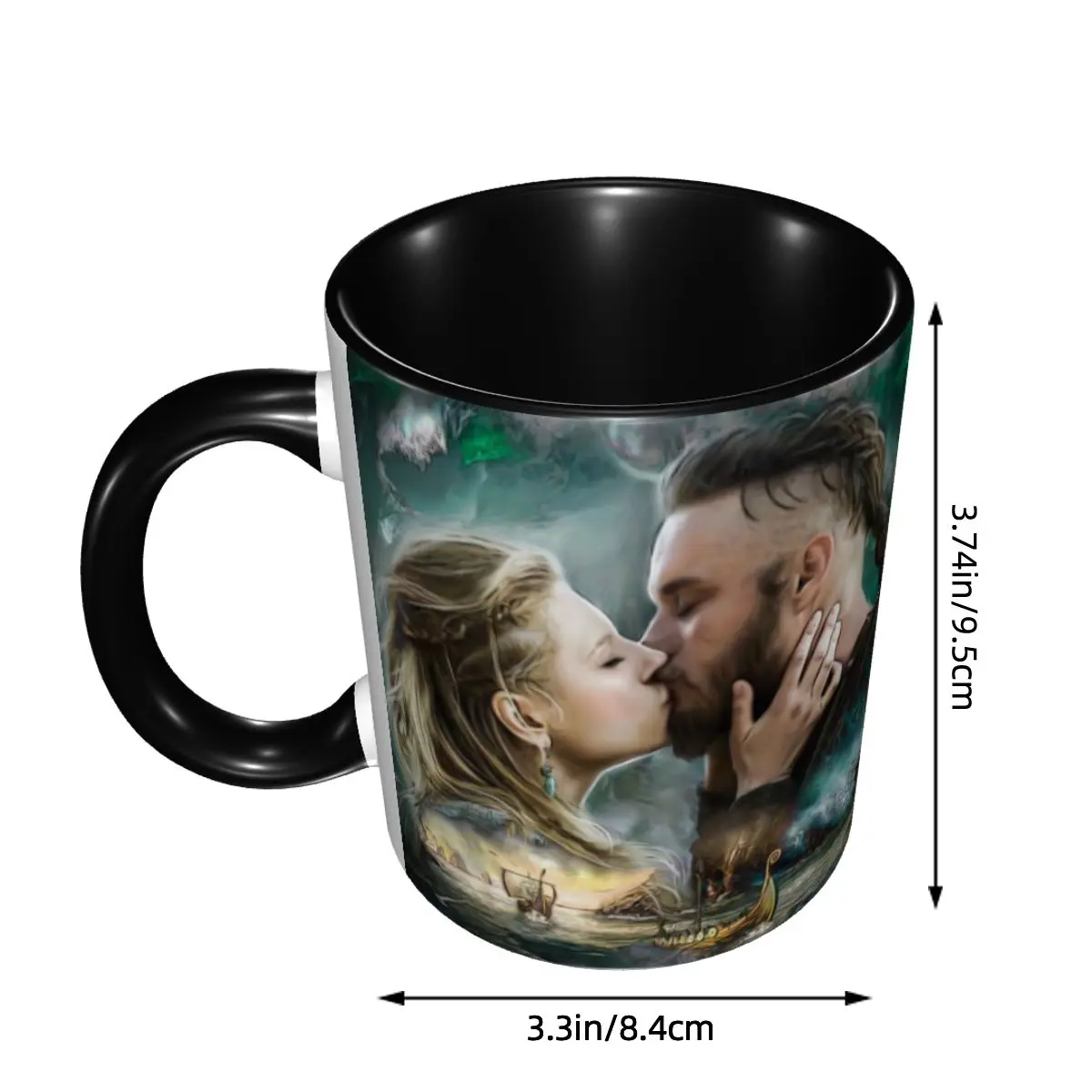 Viking Lagertha Ragnar Lothbrok Coffee Mug DIY Customized Norse Valhalla Warrior Ceramic Milk Tea Mug