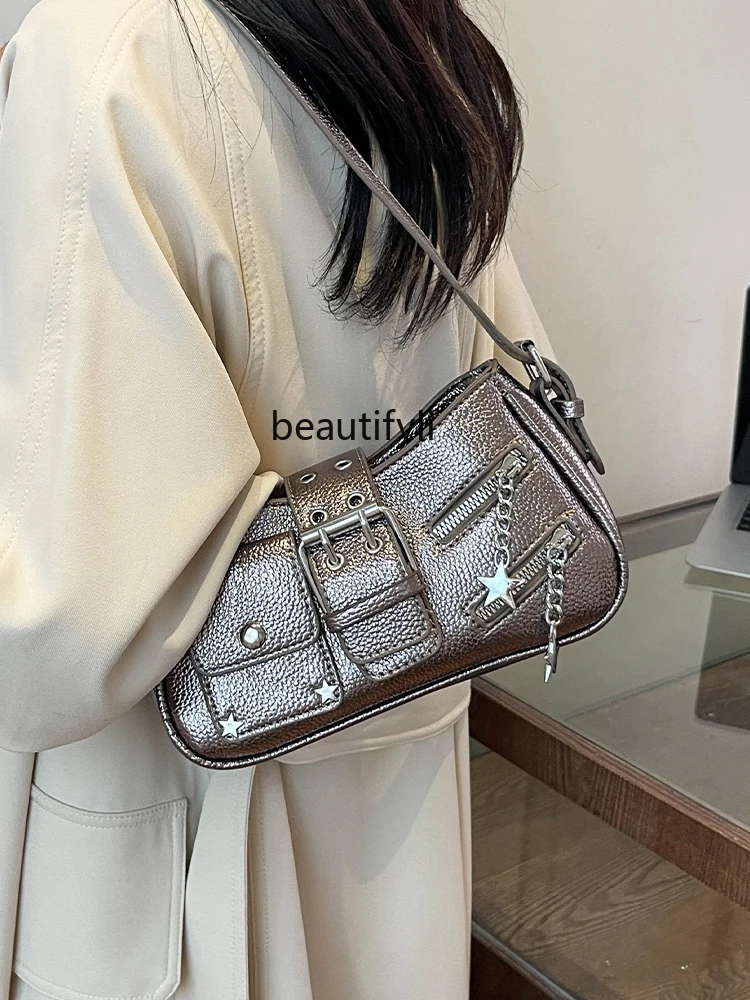 Fashion Trend Dumpling Bag Women's Korean-Style Simple All-Match Shoulder Bag Summer Niche Casual Messenger Bag