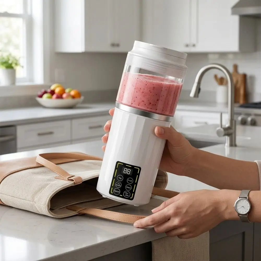 

USB Charging Auto Juicing Cup Wireless Digital Display Electric Fruit Juicer Water-proof Long-lasting Battery Milkshake Maker