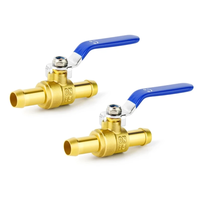 

2Pcs 16mm Brass Barb Switchs Secure Connection Secure & Reliable Brass Shut-off Connectors Enhanced Water Flows Control