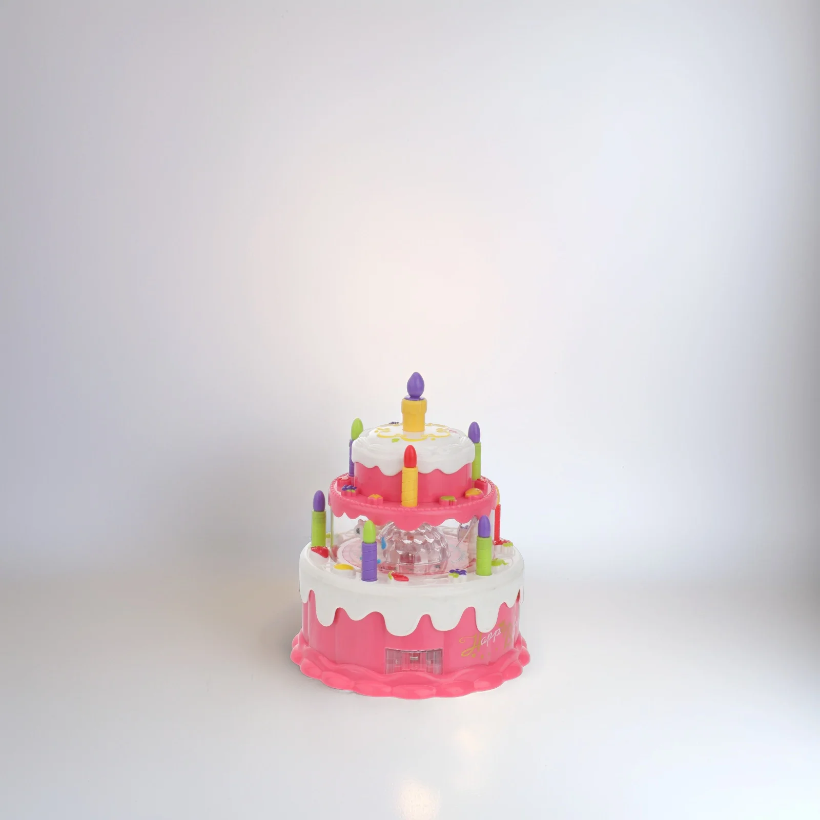 1 قطعة دور الضوء الموسيقي محاكاة كعكة عيد ميلاد التعليمية البلاستيك اللعب منزل هدية محاكاة لعب الاطفال كعكة اللعب #4