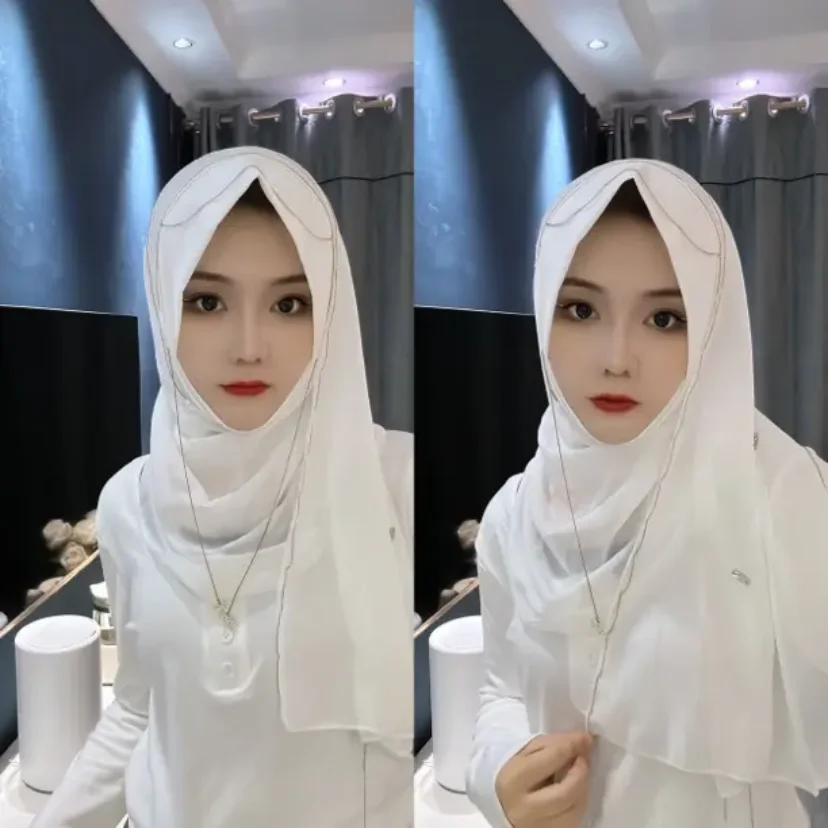 Muslim Hijab for Young Girls, Female Hats, Holiday Hijab, Young and Sweet, 2024 Autumn