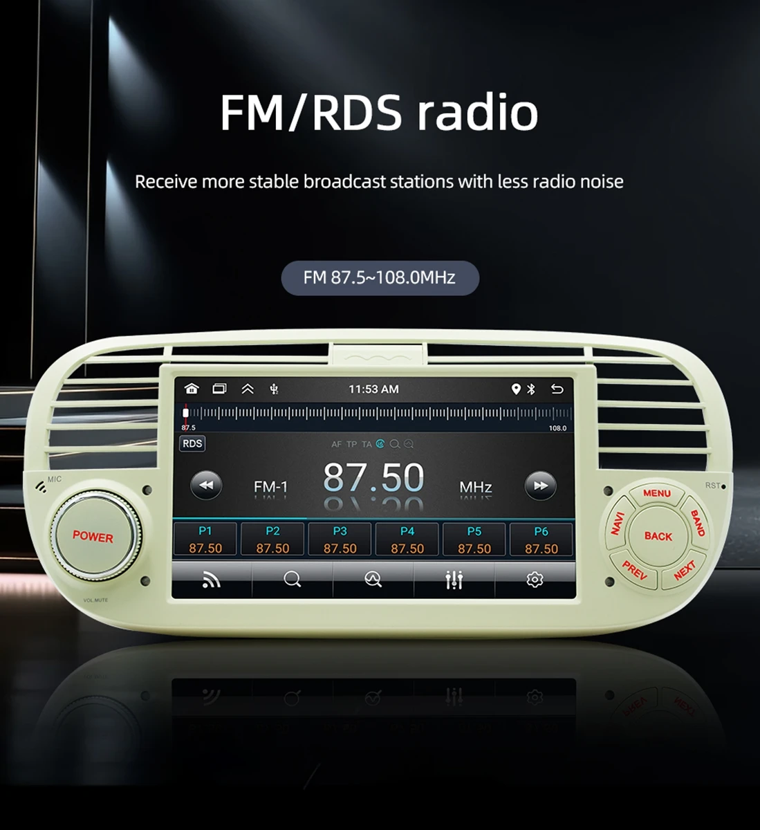 7 بوصة بلوتوث 5.1 سيارة نافي لشركة فيات 500 2010-2015 أندرويد 13 لاعب أندرويد مسجل قيادة تلقائي ستيريو 2 + 64 جيجابايت بيج #2