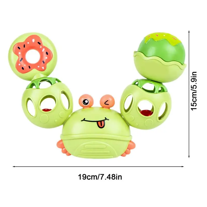 Baby Toys Rattles Crab Shape Hand Bell Educational Toys For Baby Newborn Birth Gifts Baby Soothing Teether Newborn Girl Toy