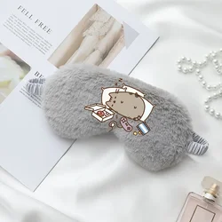 New Pusheen Leeping Mask Cute Blackout Sleeping Eye Mask Eye Shade Cartoon Fat Cat Cold Eye Mask Plush Soft and Comfortable Gift