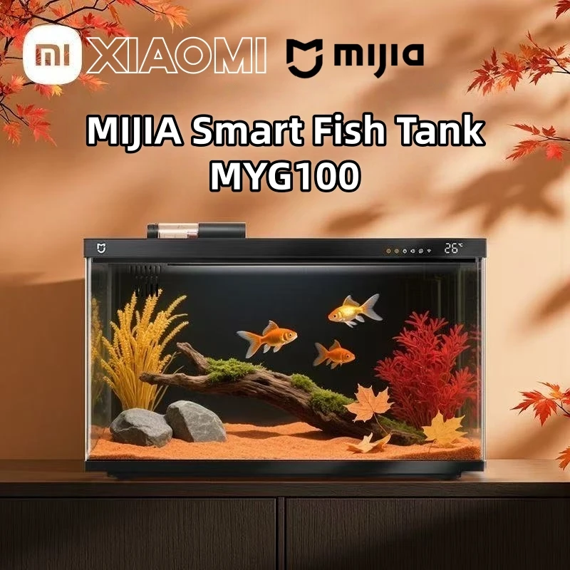 

Mijia Smart Fish Tank MYG100 Supports One-Click Drainage and Mi Home APP Remote Controlled Feeding No Assembly Required