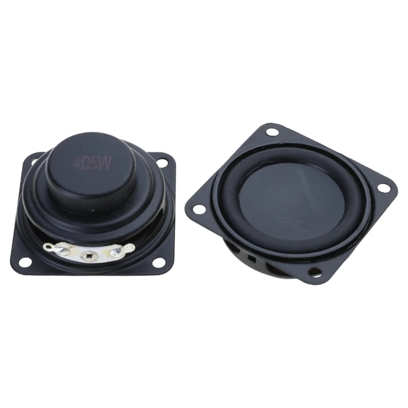 2Pcs 52mm 4Ohm 5W Portable Speakers 2inch 16 Cores Small Full Ranges Rubber Side Dropship