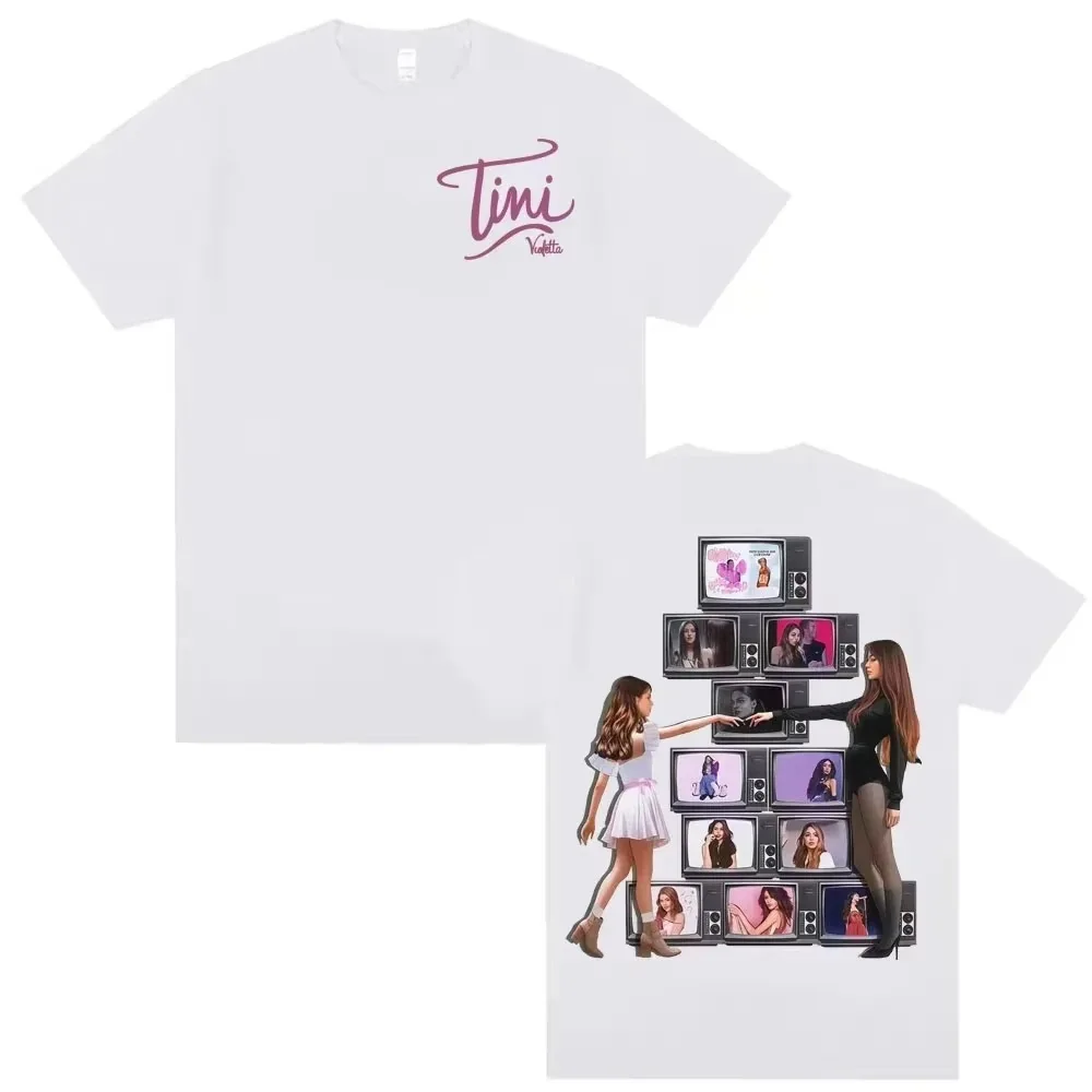 Camiseta de algodón de la gira La Triple T Futtura de la cantante TINI STOESSEL 2026, camiseta unisex estilo Harajuku Hip Hop Gótico Urbano