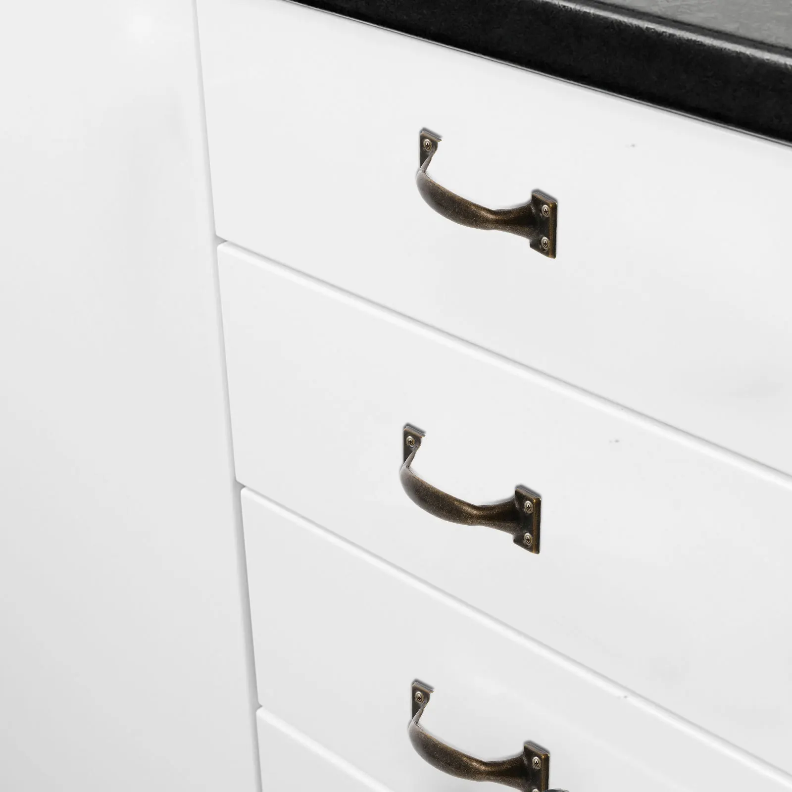 

12Pcs Bow Handle Retro High-Quality Material Comfortable Grip No Rust Minimalist Wardrobe Cabinet Drawer Accessories