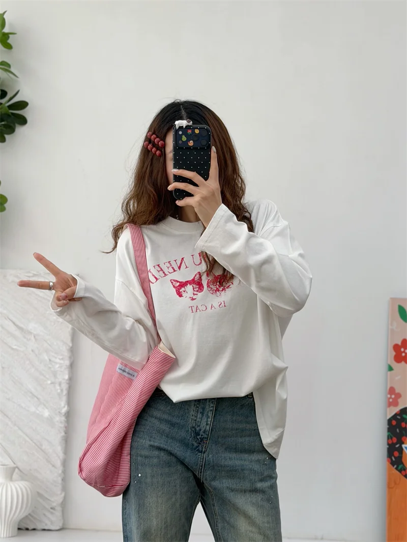 

Ultra Soft Long Sleeve T-Shirt Women's Cotton Fleece Sweatshirt Print Loose Fit Casual Summer Top Moisture Wicking Hoodie