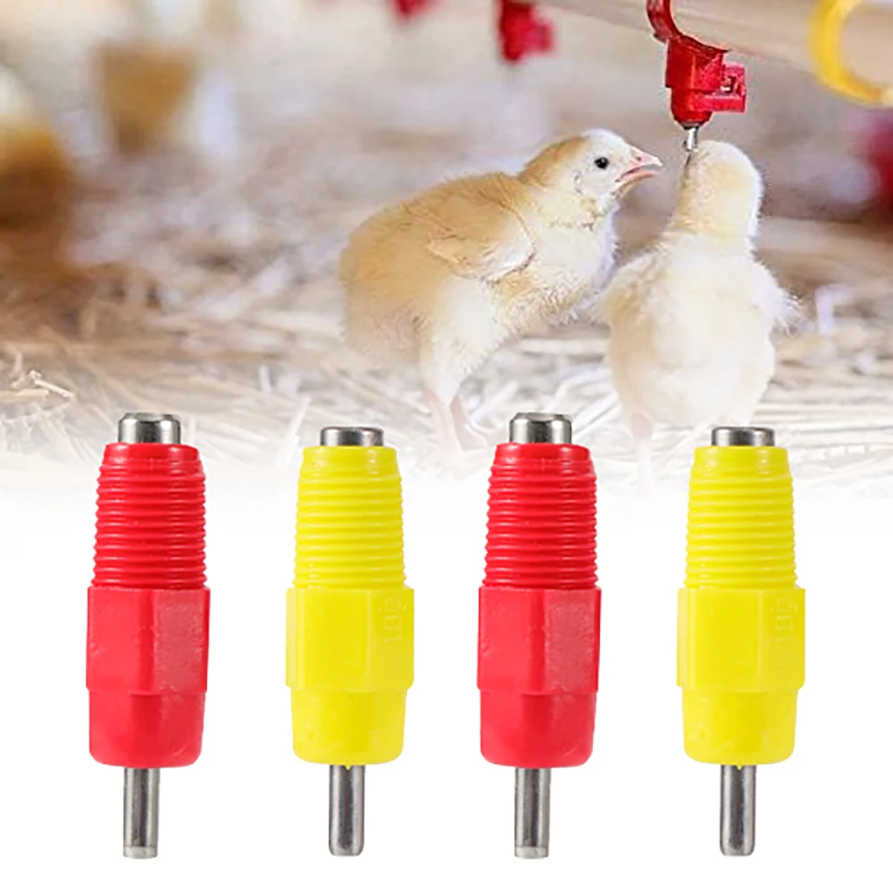 5pcs Automatic Chicken Drinker Poultry Water Nipple Drinker Feeder 9.5mm Bird Drinking Nipple Drinker Chicken Water Nipple Autom