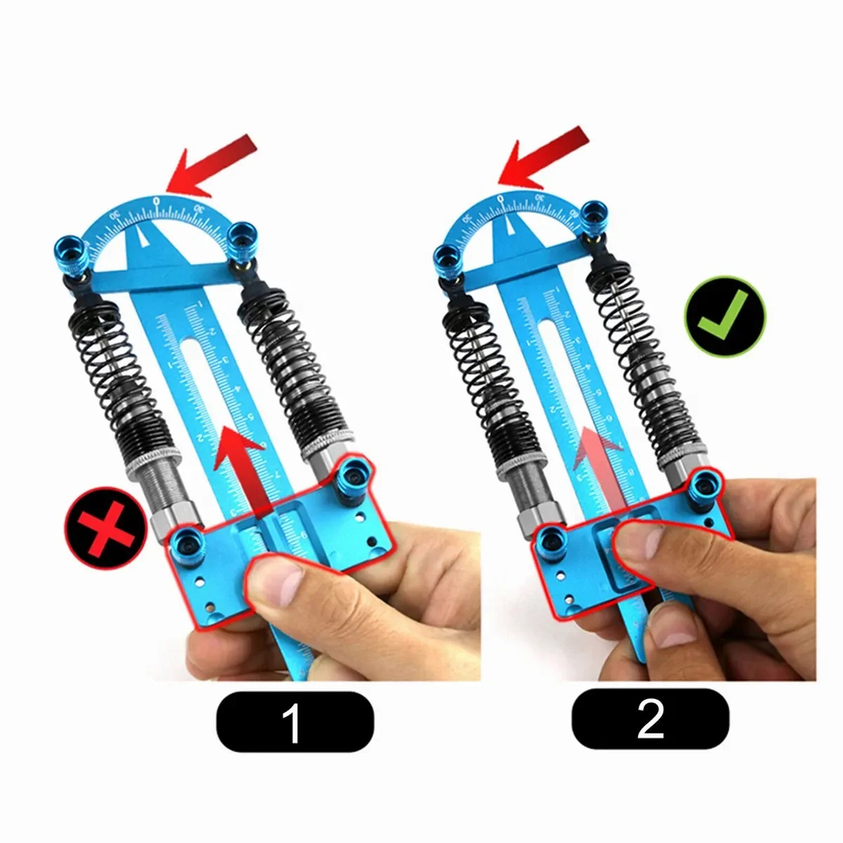 Outil de réglage de la mesure de l'équilibre de dureté d'amortisseur en aluminium, 1 pièce, pour voiture RC
