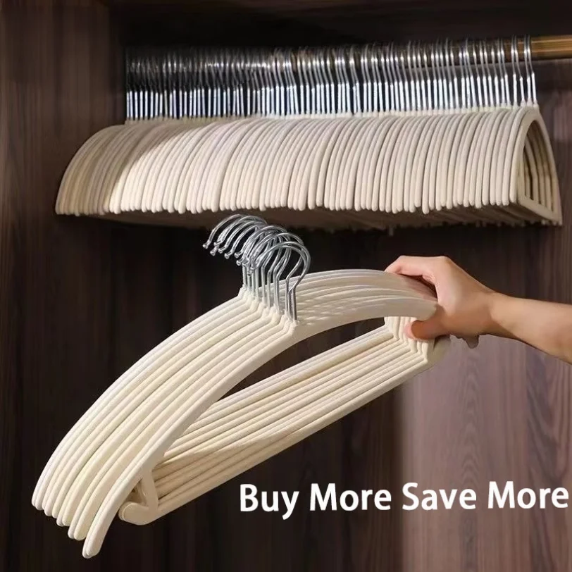 

Plush Clothes Hanger 50pcs Semi-Circular Anti Shoulder Corner Clothes Hanger Household Anti Slip Seamless Arc Organizer Special