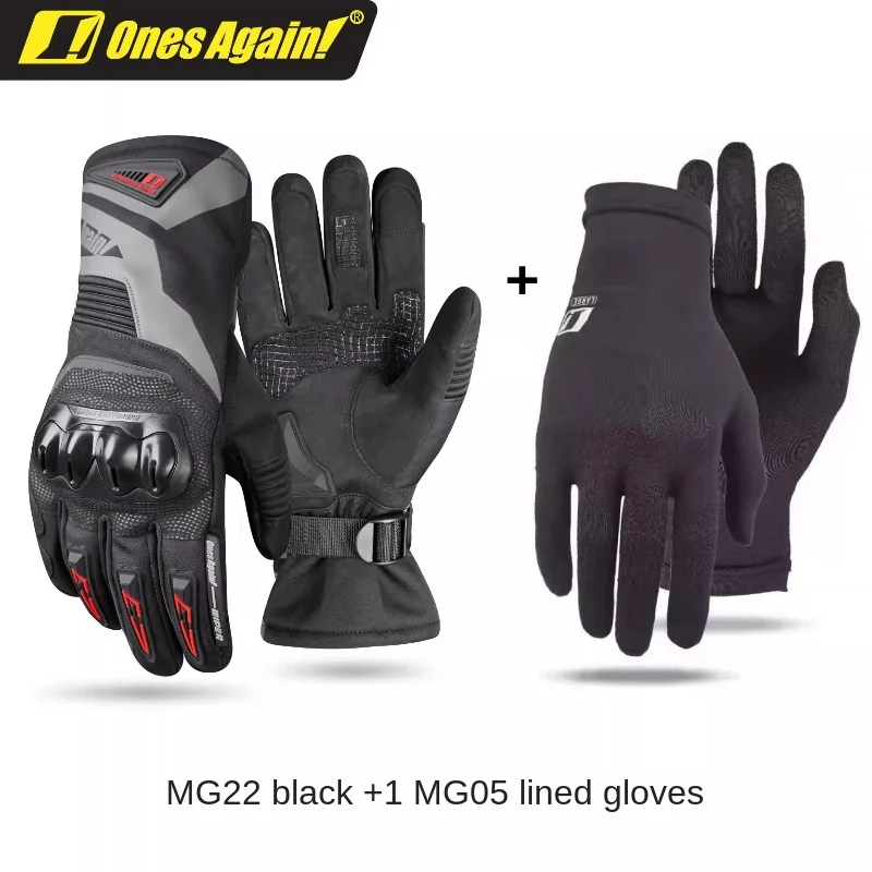 Winter Motorcycle Gloves Warm Plush Carbon Fibre Protective Shell Waterproof Touchable Screen Magnetic Adsorption Moto Gloves