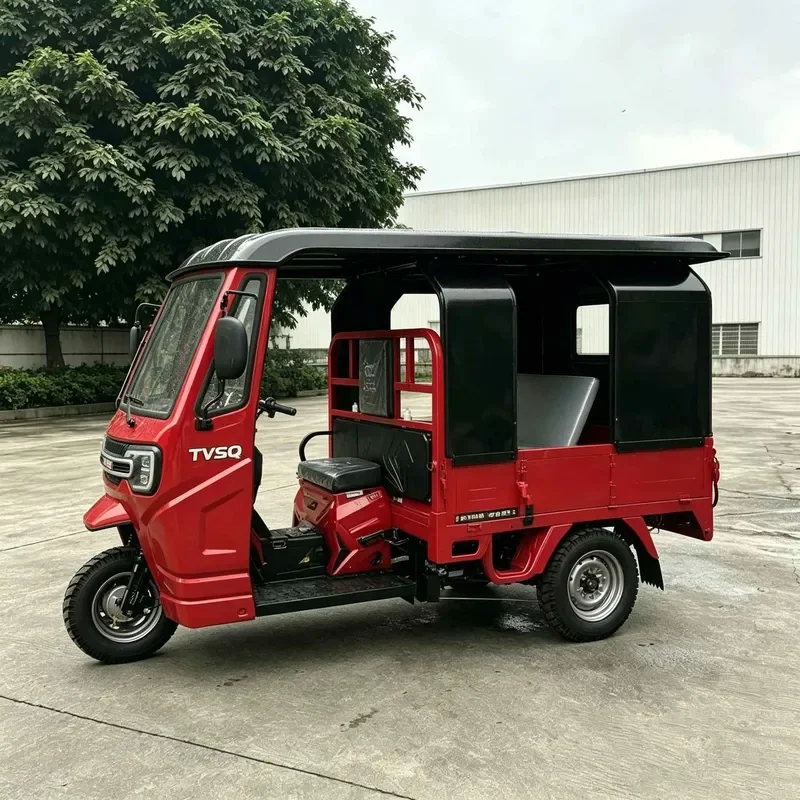 for Dudu Passenger and Cargo Tricycle with Shed Fuel Powered Three Wheeler for Export Transportation
