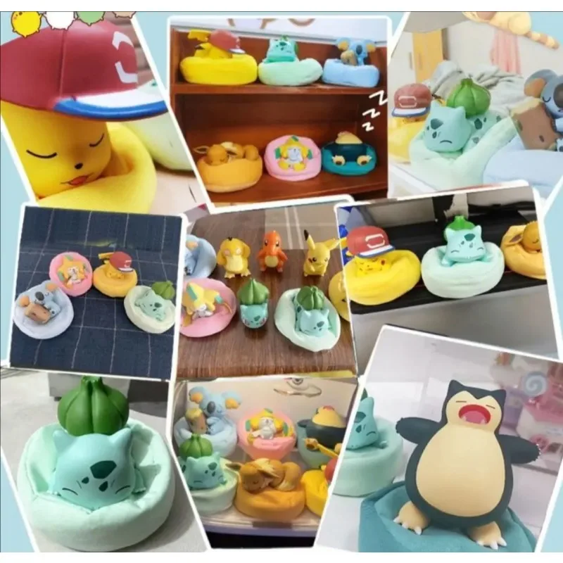 

New Dream Pok Pok Emmon Blind Box Pikachu Kabi Beast Hand Office Cute Desktop Decoration Little Decorative Doll Gift blind box