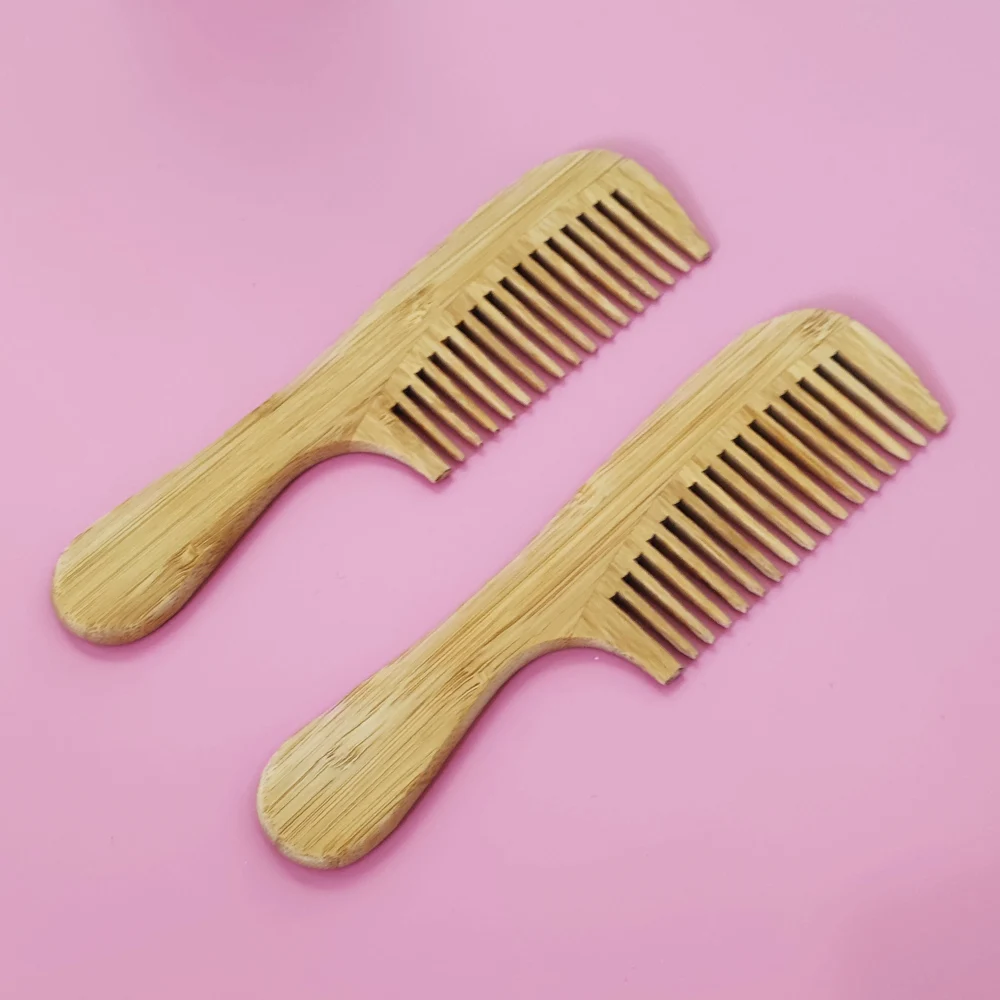 

1Pcs Pure Natural Bamboo Wooden Combs Anti-Static Wide Tooth Comb For Women Wet Curly Hair Comb