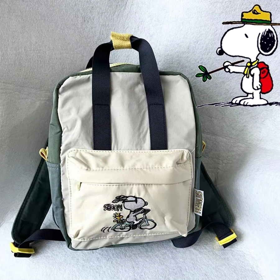 Snoopy Backpack Kids School Bag Cartoon Anime Trafs Bag Children\'s Pack Cute Casual Fashion 2024 Baby Boy Girls Two-shoulder Bag