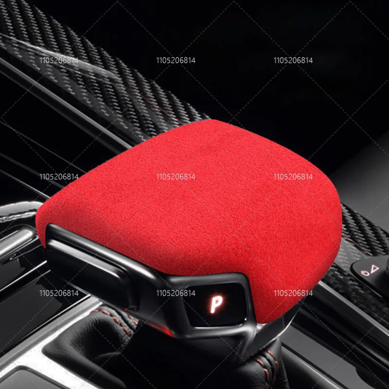 

For Audi A3 A3L A4 A4L A5 A6L A8L S6 A7 Q2L Q3 Q5L Q7 Q8 Alcantara Suede Gear Shift Knob Cover Car Accessories Trim