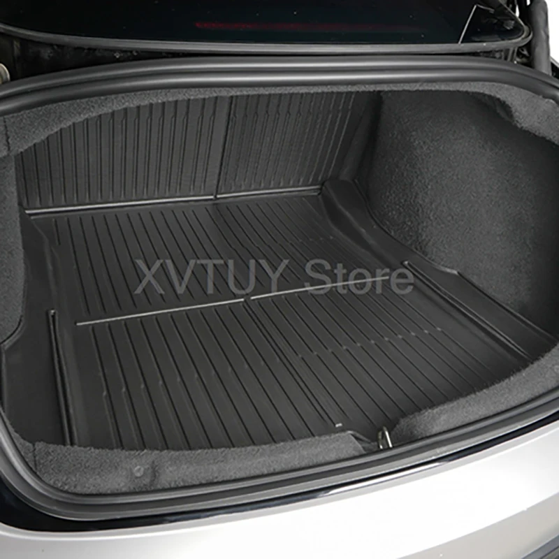 

TPE автомобильный коврик для заднего багажника для Tesla Model 3 Y, напольный водонепроницаемый защитный коврик, всепогодный коврик для домашних животных, противоударный коврик, автоаксессуары