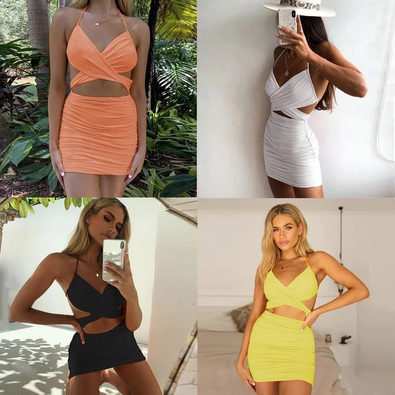 صيف 2024 مثير سليم صالح حزام النايلين التفاف حول Bodycon Dr المرأة عبر الحدود Sle منتصف الخصر تخفيف Sle Dr