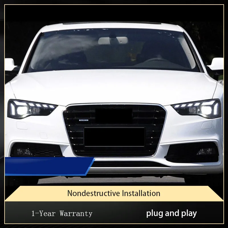 

Car Styling For Audi A5 2008-2016 Front Lamp DRL Headlight Turn Signal Highlight Full LED Reverse Automotive Dynamic Accessories