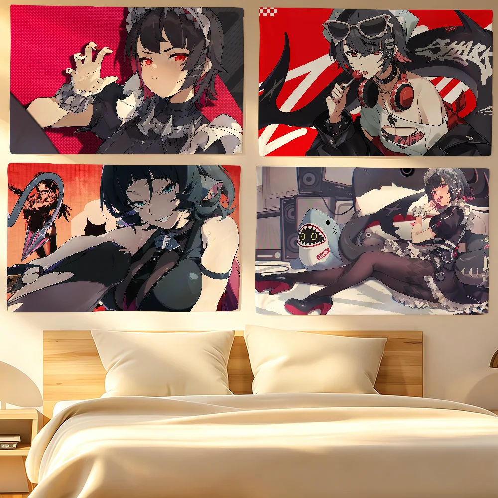 Zenless Zone Zero Ellen Joe Flag Tapestries For Classroom Dormitory Camping Picnic Party Cheering Home Indoor Outdoor Decor