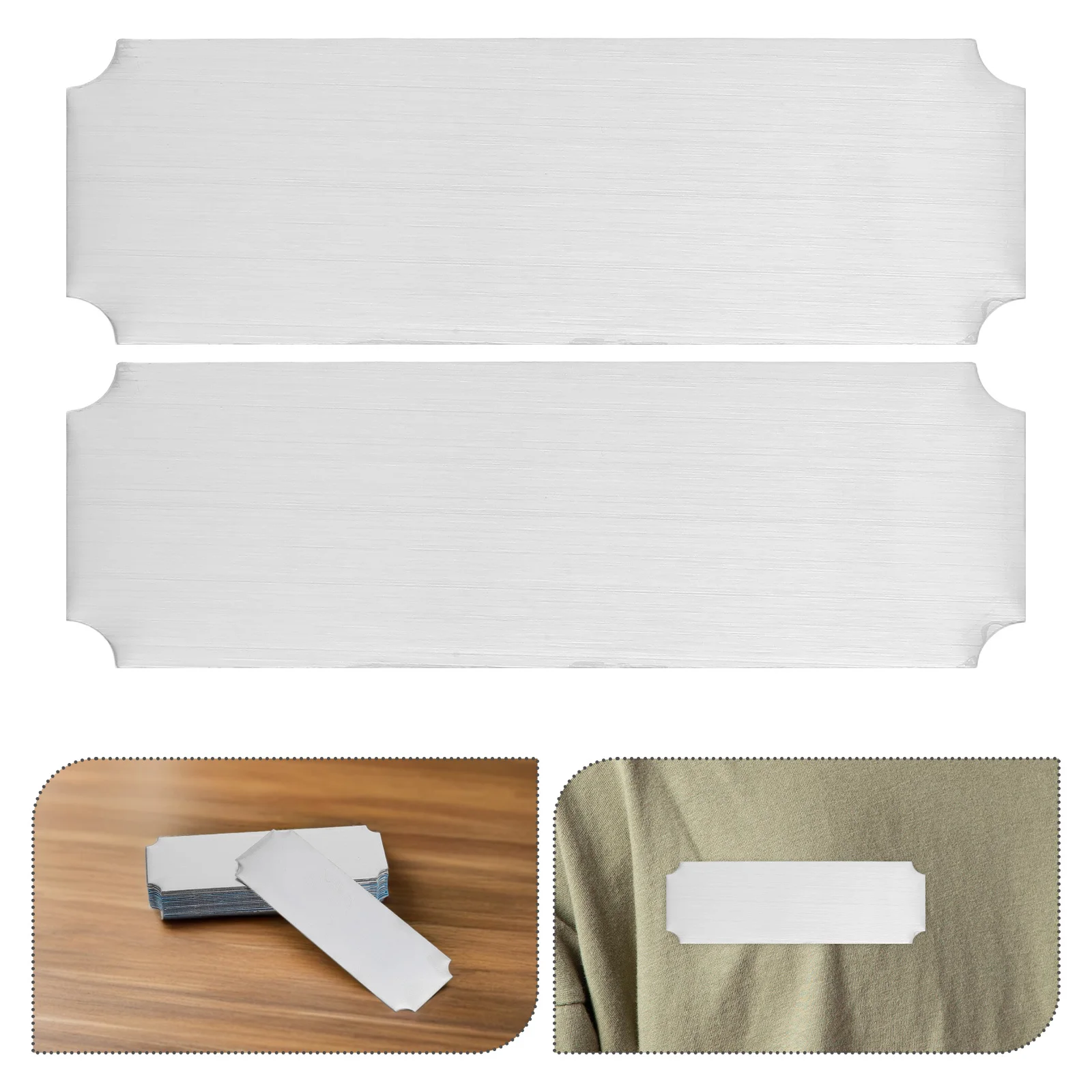 

20 Pcs Business Card Badge Gravurschilder Rohlinge Employee Name Tags Blank Stamping Metal