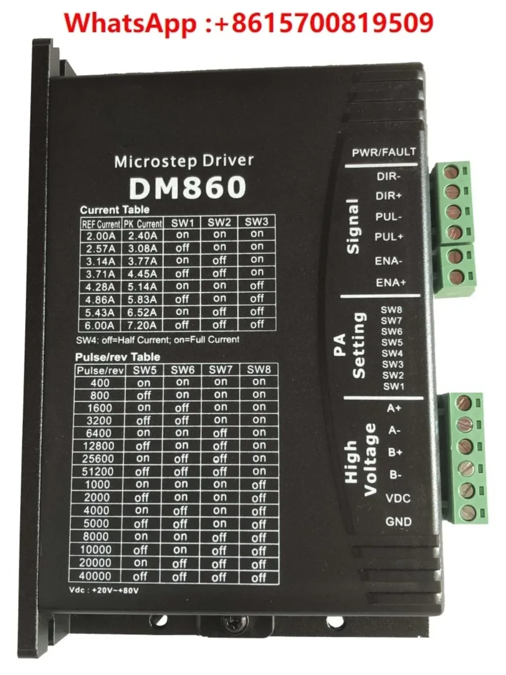 Intelligent DMA860H MA860C-24 MA860CV3.0 DM860 for 86 stepper motor